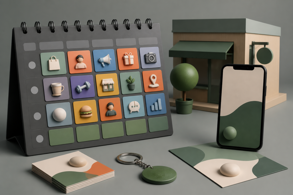 Planowanie serii postów edukacyjnych dla lokalnej firmy w formie nowoczesnego renderu 3D